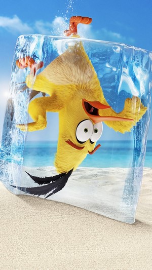 Chuck from The Angry Birds Movie 2 in ice