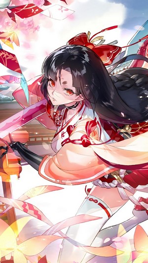 Yoto Hime from Onmyoji in Kimono with Katana 4K