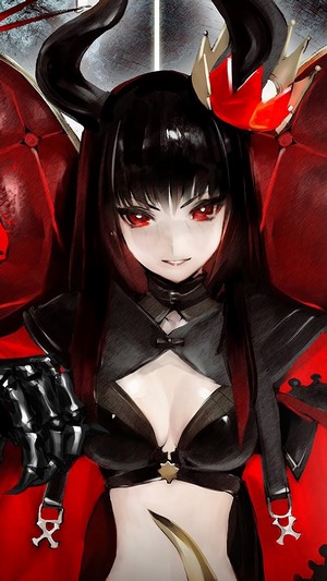 Anime Girl with Horns and Crown