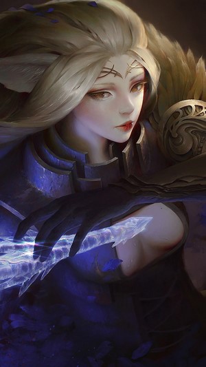 Fantasy Girl Warrior with Ice Weapon 4K