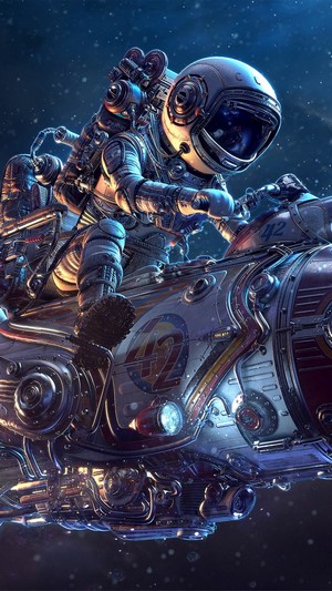 Astronaut, Rocket, Sci-Fi, Outer Space, 4k