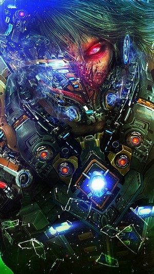 Sci-Fi Soldier with Cybernetic Armor 4K