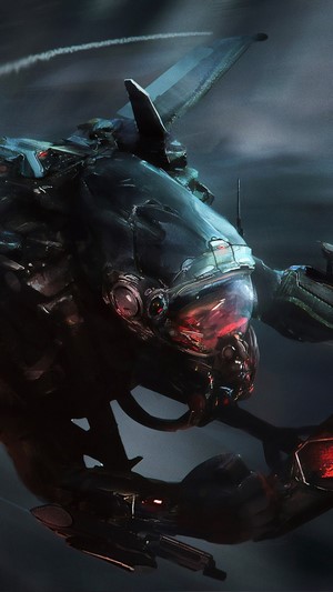 Sci-Fi Jetpack Pilot Flying 4K