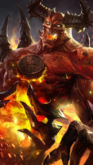 Fantasy, Demon, Flame, 4k