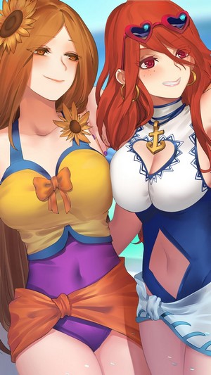 Miss Fortune and Caitlyn from LoL Pool Party 4K
