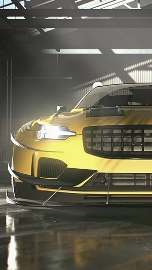 Yellow Need for Speed Heat car in garage 4K