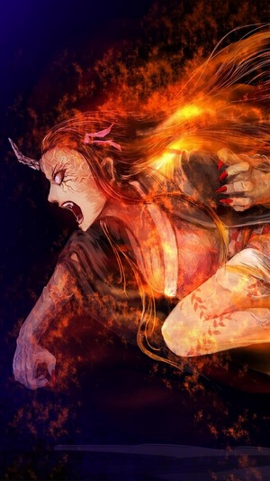 Nezuko, Demon, Kimetsu no Yaiba, 4k
