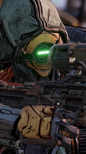 FL4K from Borderlands 3 with a sniper rifle