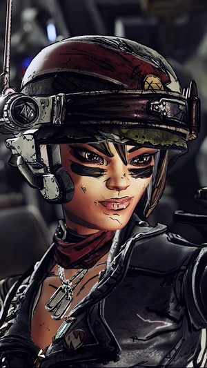 Moze from Borderlands 3 with Dog Tags