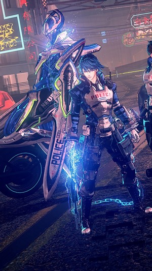 Astral Chain: Neuron Police Officers with Swords