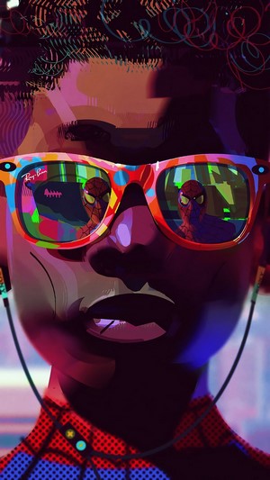 Miles Morales, Sunglasses, Spider-Man Into the Spider-Verse, 4k