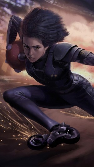 Alita from Alita: Battle Angel on Motorball 4K