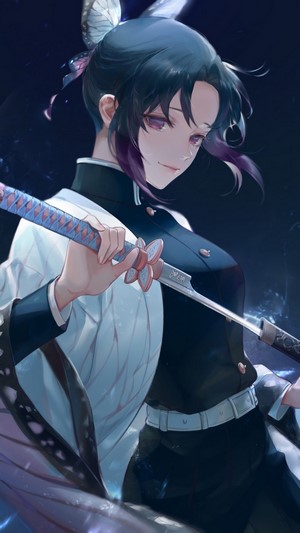 Shinobu Kocho from Kimetsu no Yaiba with Katana 4K