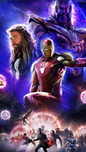 Thor, Iron Man, Thanos, Avengers Endgame, 4k