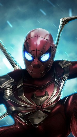 Spider-Man, Iron Spider, Marvel, 4k