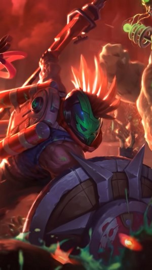 Pantheon Slayer Skin Splash Art LoL 4K