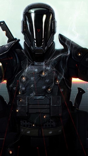 Sci-Fi Soldier with Futuristic Armor and Weapons