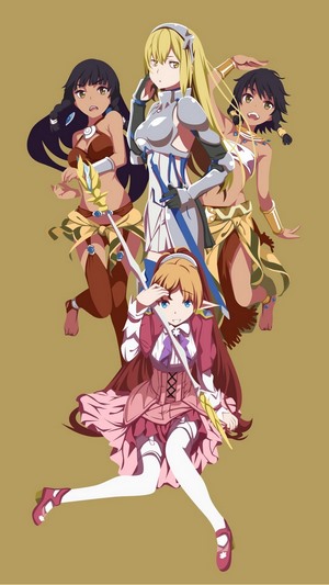 Ais Wallenstein, Tione, Tiona, and Lefiya from DanMachi
