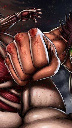 Attack Titan vs. Colossal Titan