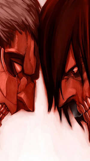 Armored Titan vs. Attack Titan from Attack on Titan