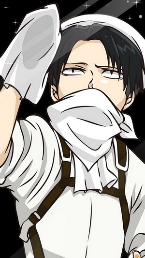Levi Ackerman from Attack on Titan Cleaning