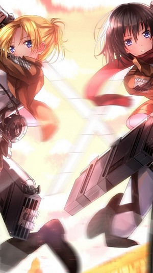 Annie Leonhart and Mikasa Ackerman from Attack on Titan