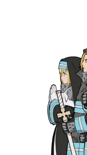 Maki Oze and Iris from Fire Force