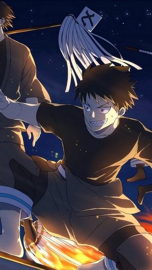 Shinra and Benimaru from Fire Force