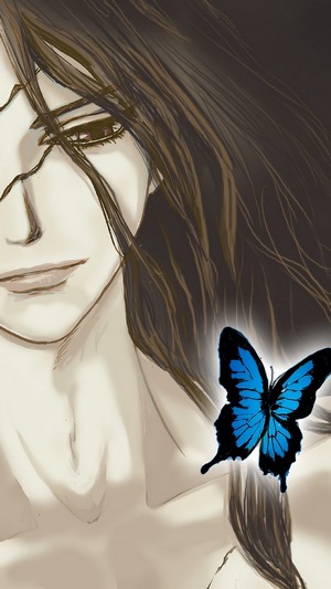 Tsukasa Shishio from Dr. Stone with a butterfly