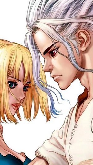 Senku Ishigami and Kohaku from Dr. Stone
