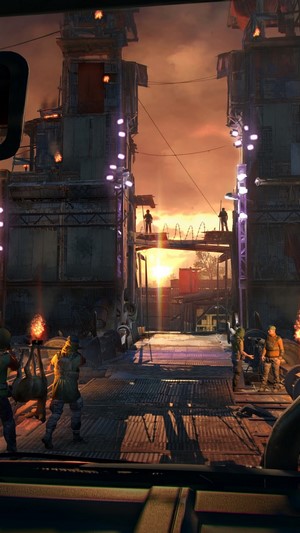 Dying Light 2 characters in a post-apocalyptic settlement