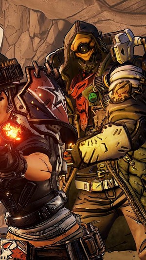 Borderlands 3 characters Zane, Moze, FL4K, and Amara