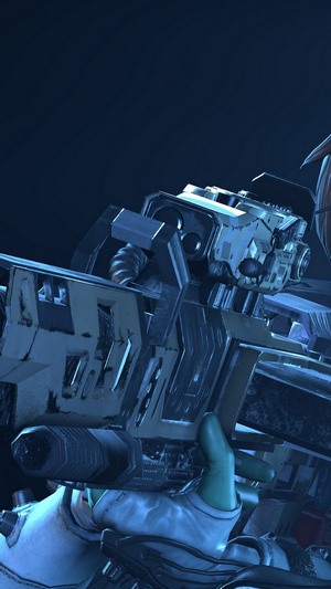 Wraith from Apex Legends holding a weapon