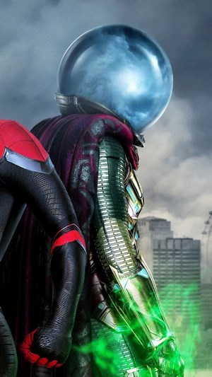 Mysterio and Spider-Man from Spider-Man Far From Home