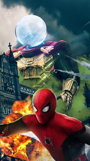 Spider-Man and Mysterio from Spider-Man: Far From Home