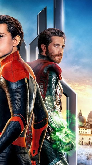 Spider-Man and Mysterio from Spider-Man Far From Home