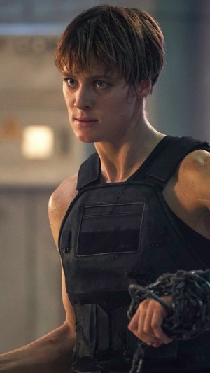 Mackenzie Davis as Grace in Terminator: Dark Fate
