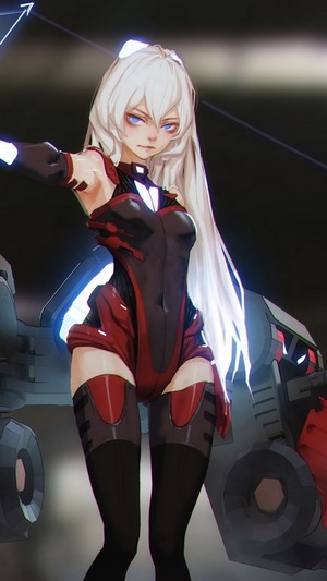 Anime girl in sci-fi outfit