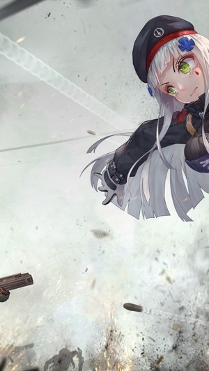 Anime Girl Soldier in Combat
