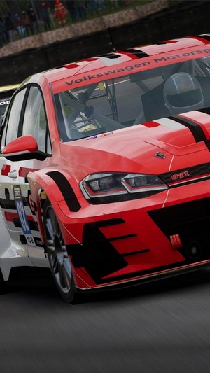 Volkswagen Motorsport GTI race car on track