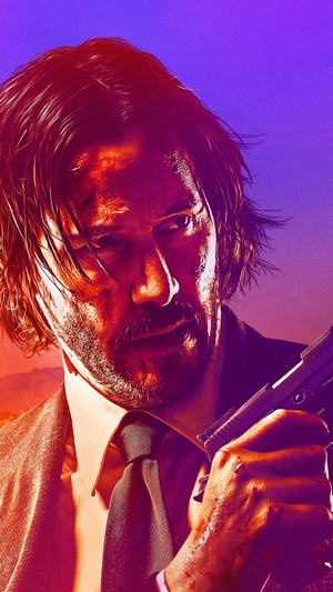 John Wick from John Wick 3 holding a gun