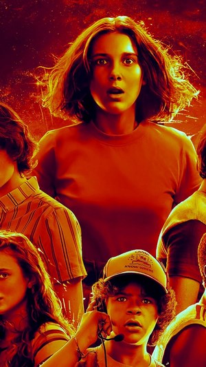 Eleven and friends from Stranger Things