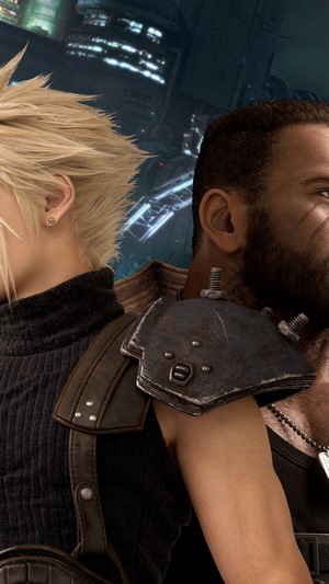 Cloud Strife and Barret Wallace from Final Fantasy 7 Remake