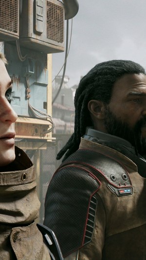 Two characters from Outriders