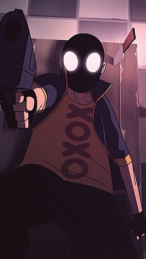 Man in mask holding a gun