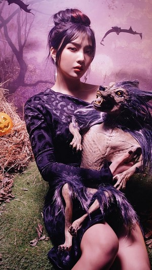 Joy from Red Velvet with a werewolf