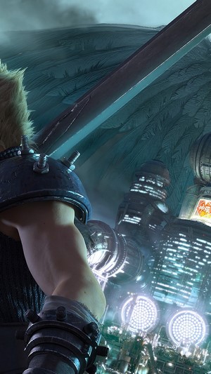 Cloud Strife from Final Fantasy 7 Remake with Buster Sword