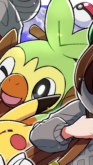 Pikachu and Grookey from Pokemon Sword and Shield