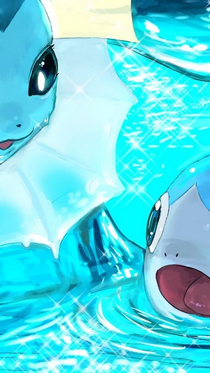 Sobble and Vaporeon in water