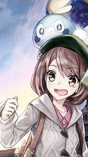 Gloria and Sobble from Pokemon Sword and Shield